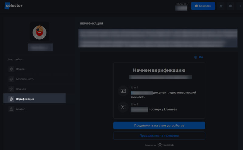 Верификация игрока